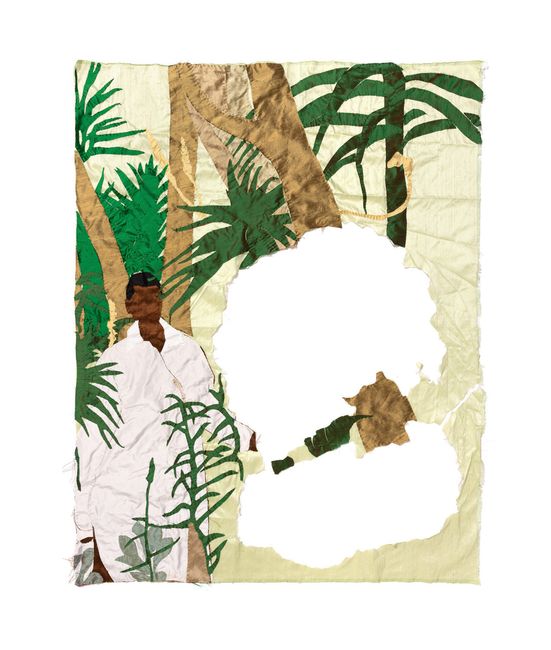 Silk Narratives - Silk tapestry by Billie Zangewa